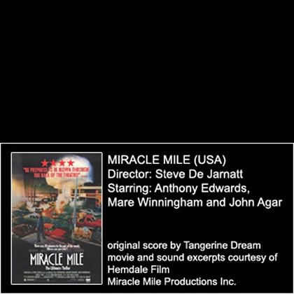 Tangerine Dream - Miracle Mile (1989)